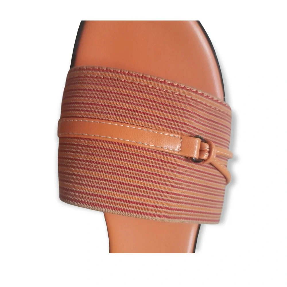 Damiani's made Italy, Orange Wedge Slides Sandals - Size 7